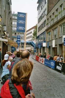 warten auf die Marathon-L�ufer